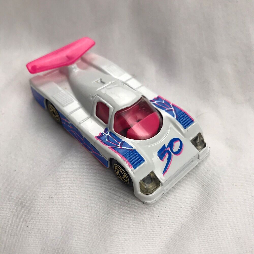 Matchbox 1984 Group 'C' Racer Diecast White #50 Race Pink Wing